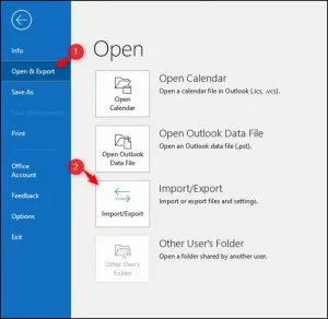 Select on Import / Export